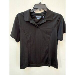 E.V. Run Golf Womens Black Polo Shirt M EVR-Dri Polyester Athletic Top